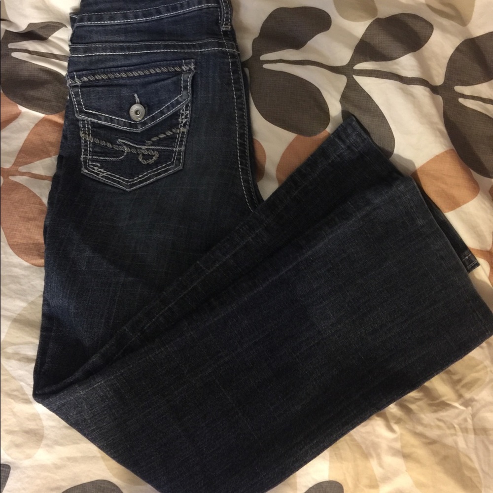 A.N.A. Boot Cut Jeans with embellished pockets